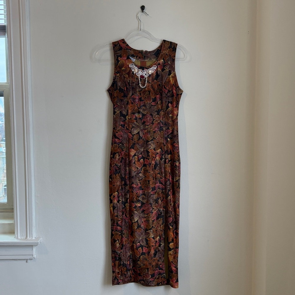 Vintage Prima Velvet Floral Dress